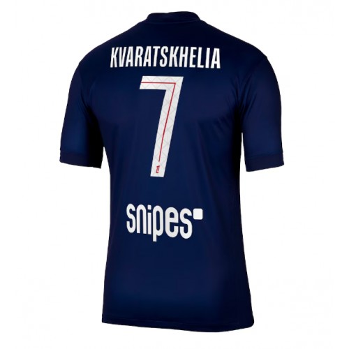 Paris Saint-Germain Khvicha Kvaratskhelia #7 Replika Hemmatröja 2025-26 Kortärmad